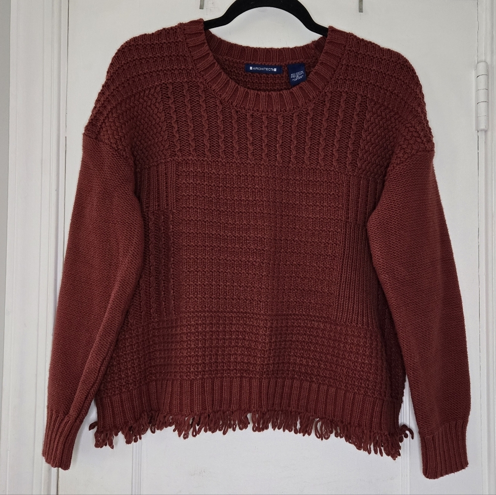 Architect Burnt Orange Knit Sweater - Women's Medium